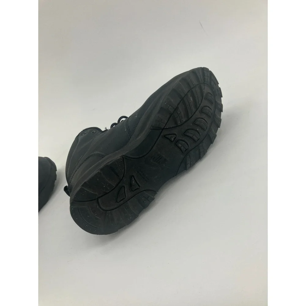 Nike Manoa Leather BQ5372-001 Boots Kids US 5.5 Black Lace Up Round Toe Ankle